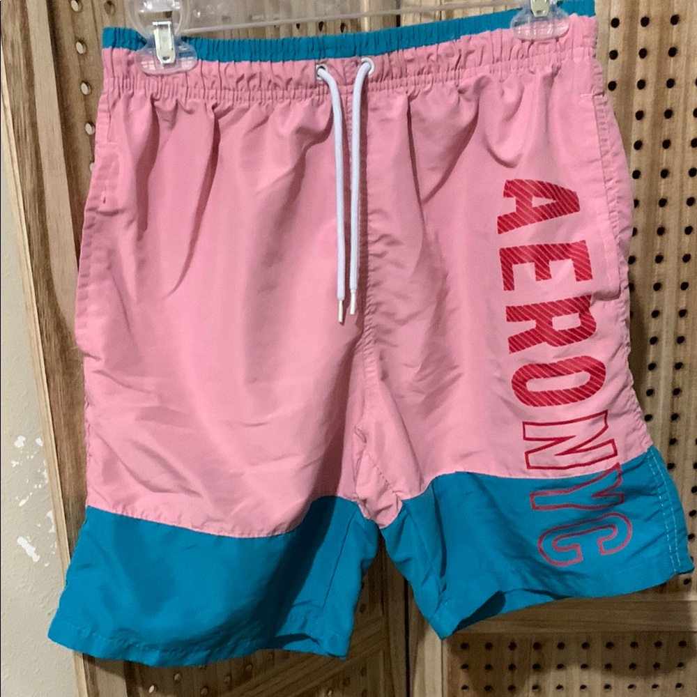 Aeropostale Pink and Blue Board Shorts Swim Collection